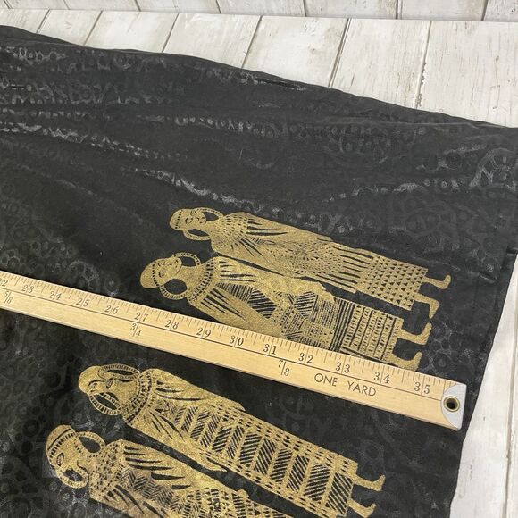 Rima One Size African Black & Gold 2 Piece Blouse & Skirt Set - Drawstring Waist - Picture 12 of 14